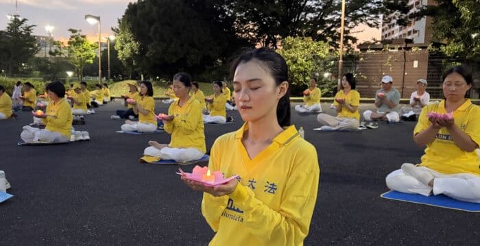 反迫害27周年 东京法轮功学员烛光悼念 吁制止中共迫害