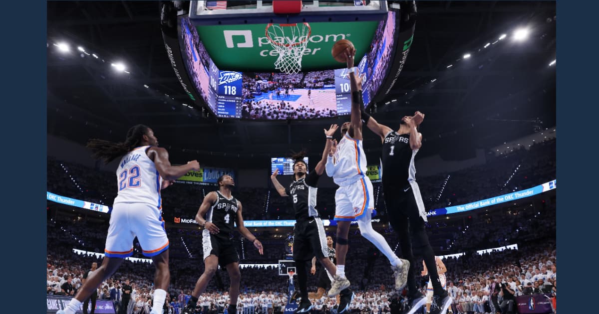 NBA西部决赛：雷霆主场击败马刺 夺得赛点