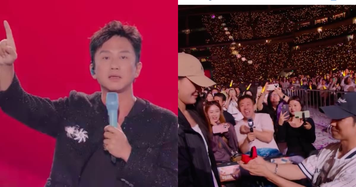 邓超演唱会 一对情侣求婚成功 获3万人祝福