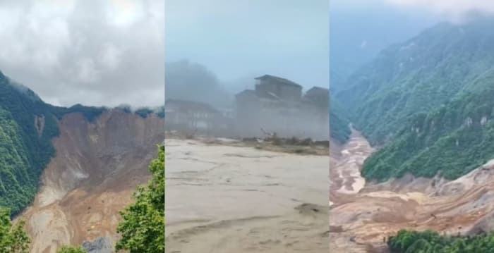 湖南石门特大洪水 三村消失 百余人自救逃生