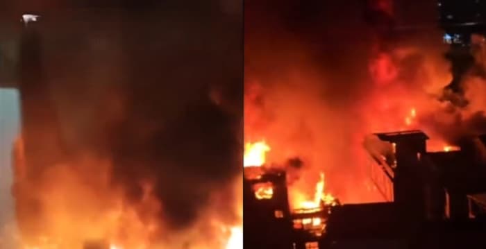 福建台江大片民房起火 目击者:听到数声爆炸