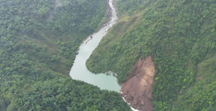 竹山出现堰塞湖 1户撤离 风险不高