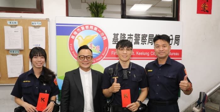 基隆员警负伤勇擒毒驾犯嫌 童子玮前往慰问