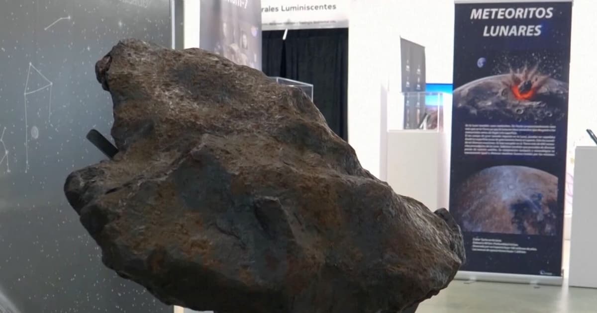 西班牙私人陨石收藏展 37亿年巨型太空石亮相