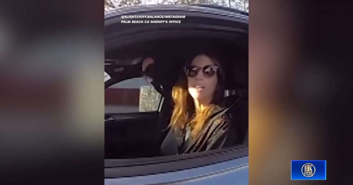 女網紅被控開車玩手機 伸出右手後場面超尷尬