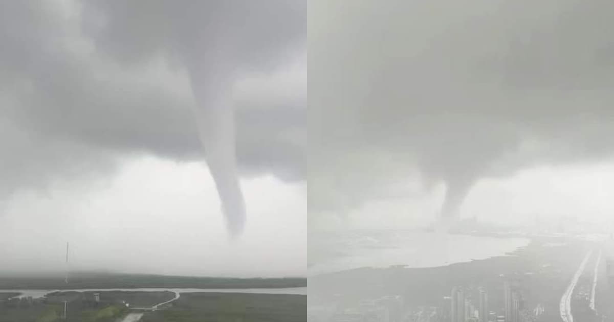 深圳沿海惊现巨大水龙卷 壮观画面曝光(视频)