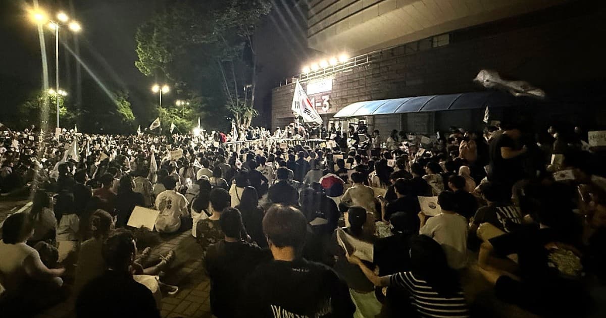 韓國疑爆發地方大選舞弊 民眾發起大規模示威