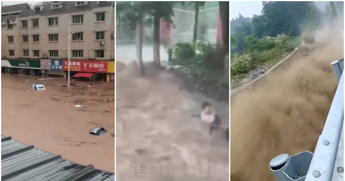 高考首日 重庆暴雨突袭道路被淹 深处达2米(视频)