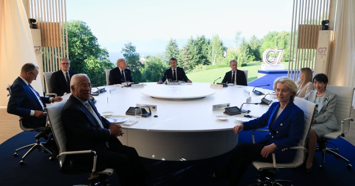 川普抵達法國G7峰會 戰爭貿易AI都是討論重點