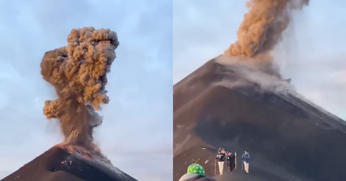 危地马拉火山爆发 熔浆从天而降 游客疯逃(视频)