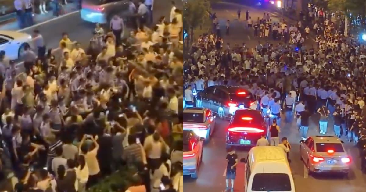 安徽合肥上千人堵路 與警察對峙畫面瘋傳(多視頻)