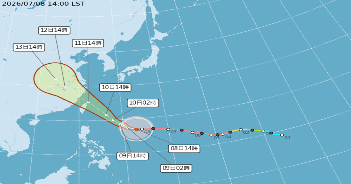 強颱巴威不排除更靠近台灣 估10日晚8時起雨勢最強