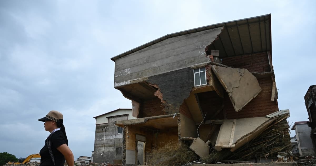組圖:廣西六藍村災後慘景 村民無家可歸
