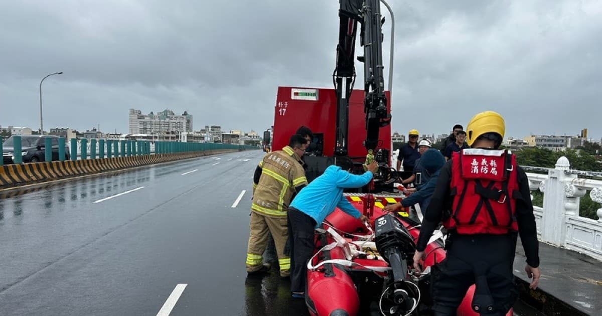 台风来袭警戒 嘉义1男北港大桥落水失踪