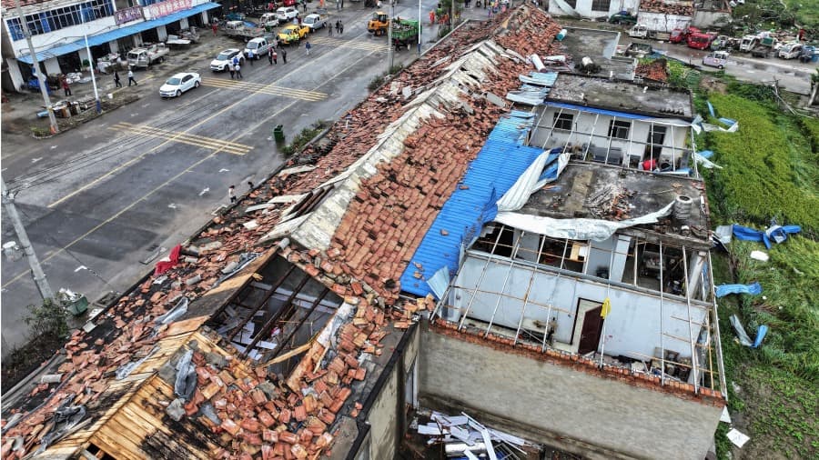 Tornadoes Hit Southern and Northern China Within Hours, Leaving a Trail of Destroyed Homes