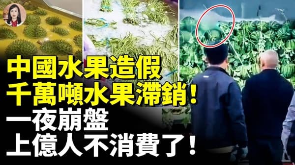 中国水果造假!千万吨水果滞销!一夜崩盘!(视频)