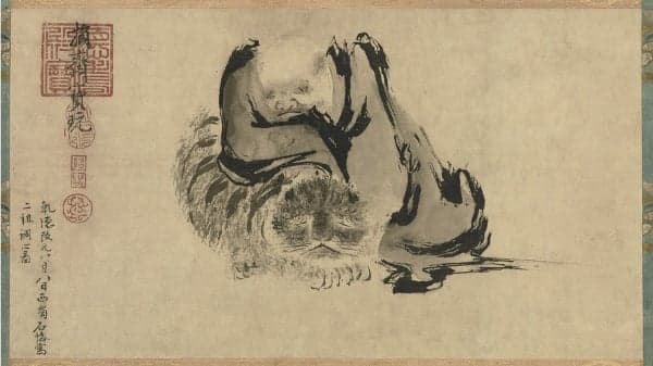 石恪〈二祖调心图〉 影响日本人物画风甚钜(组图)