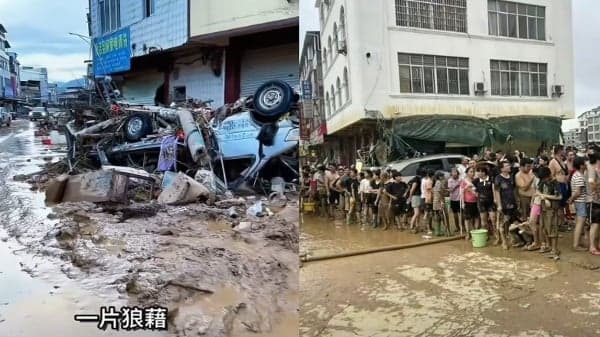 “每家每户都有蛇!”广西灾民不敢进家(图)